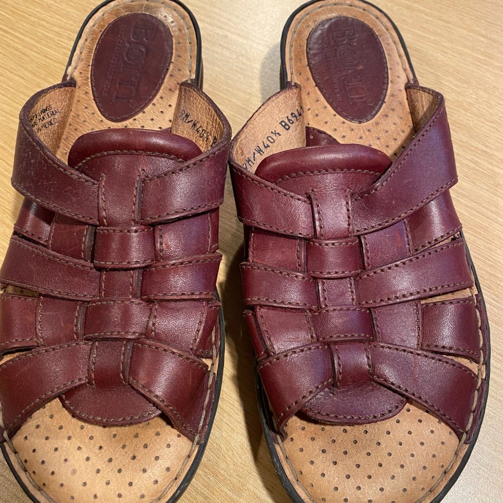 Born Leather Sandals, Size 9M